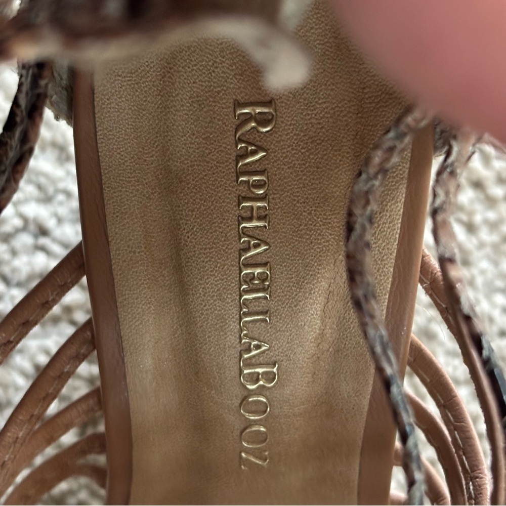 Raphaella Booz Anthropologie Snake Print Heel - size 6 - Picture 7 of 12